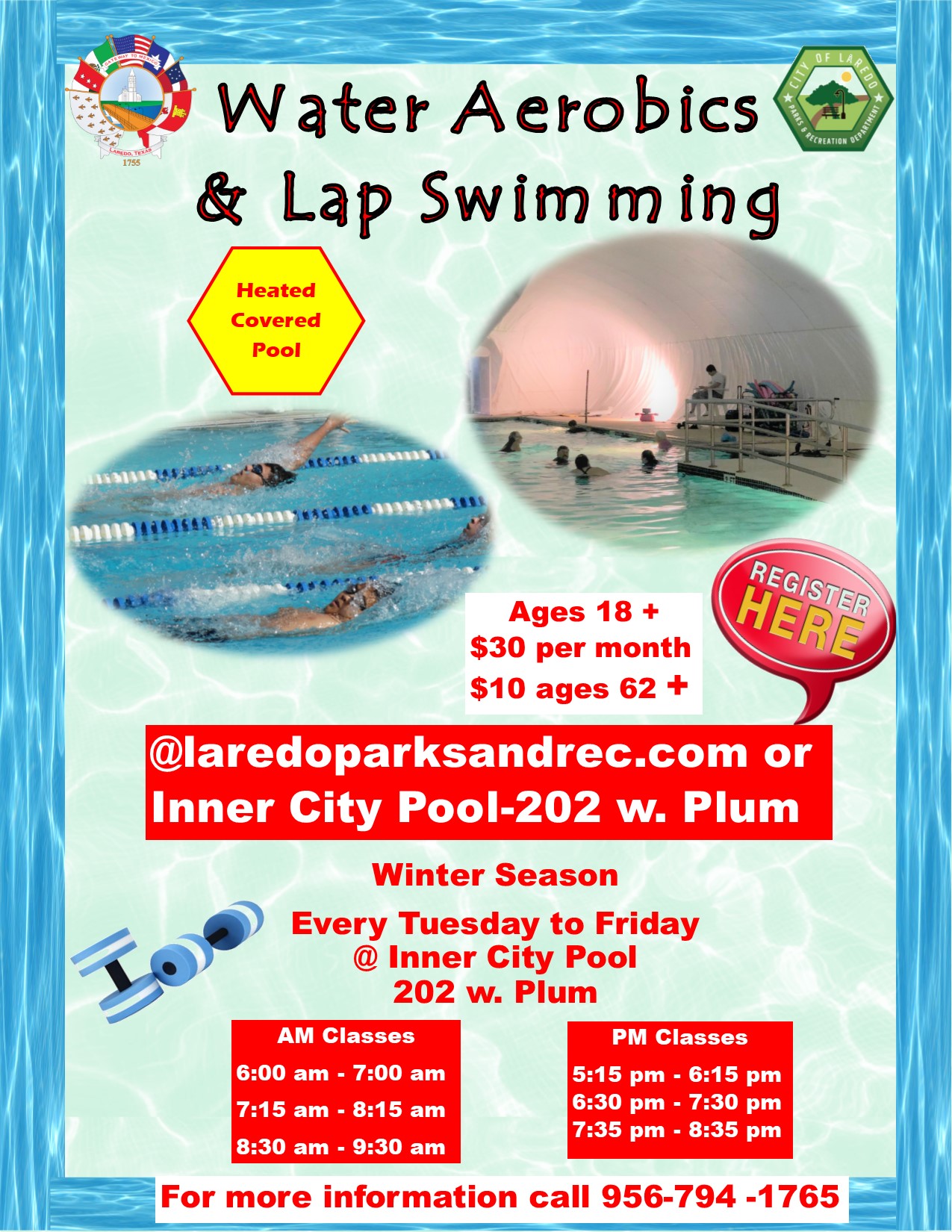 Water Aerobics & Lap Swimming Inner City Pool 