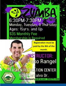 Zumba Flyer 2022