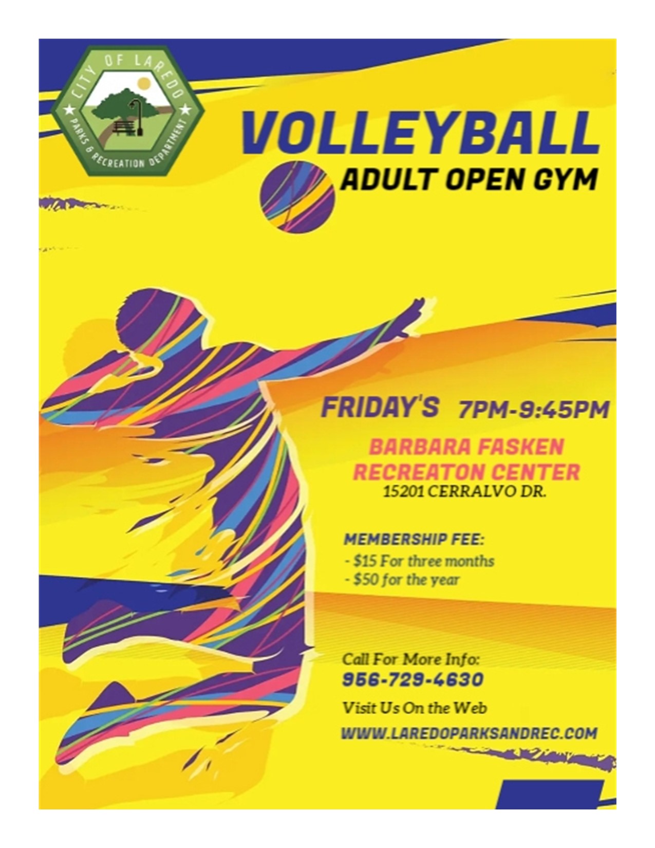 Open Gym Volleyball Flyer