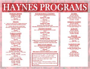 Haynes May 2023 Programs