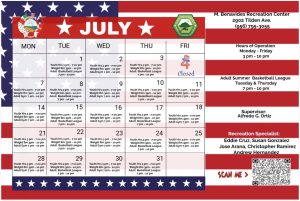 2025 July Calendar