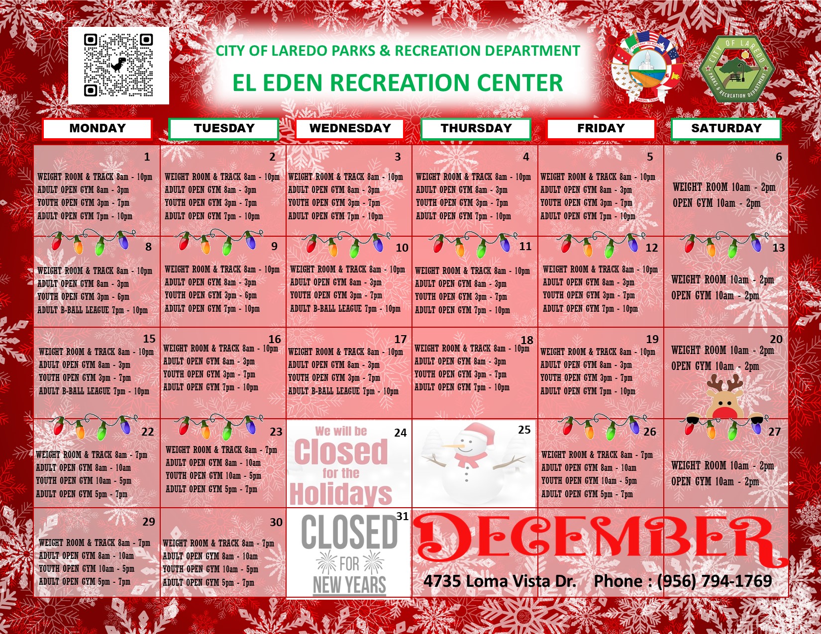 December Calendar 2025