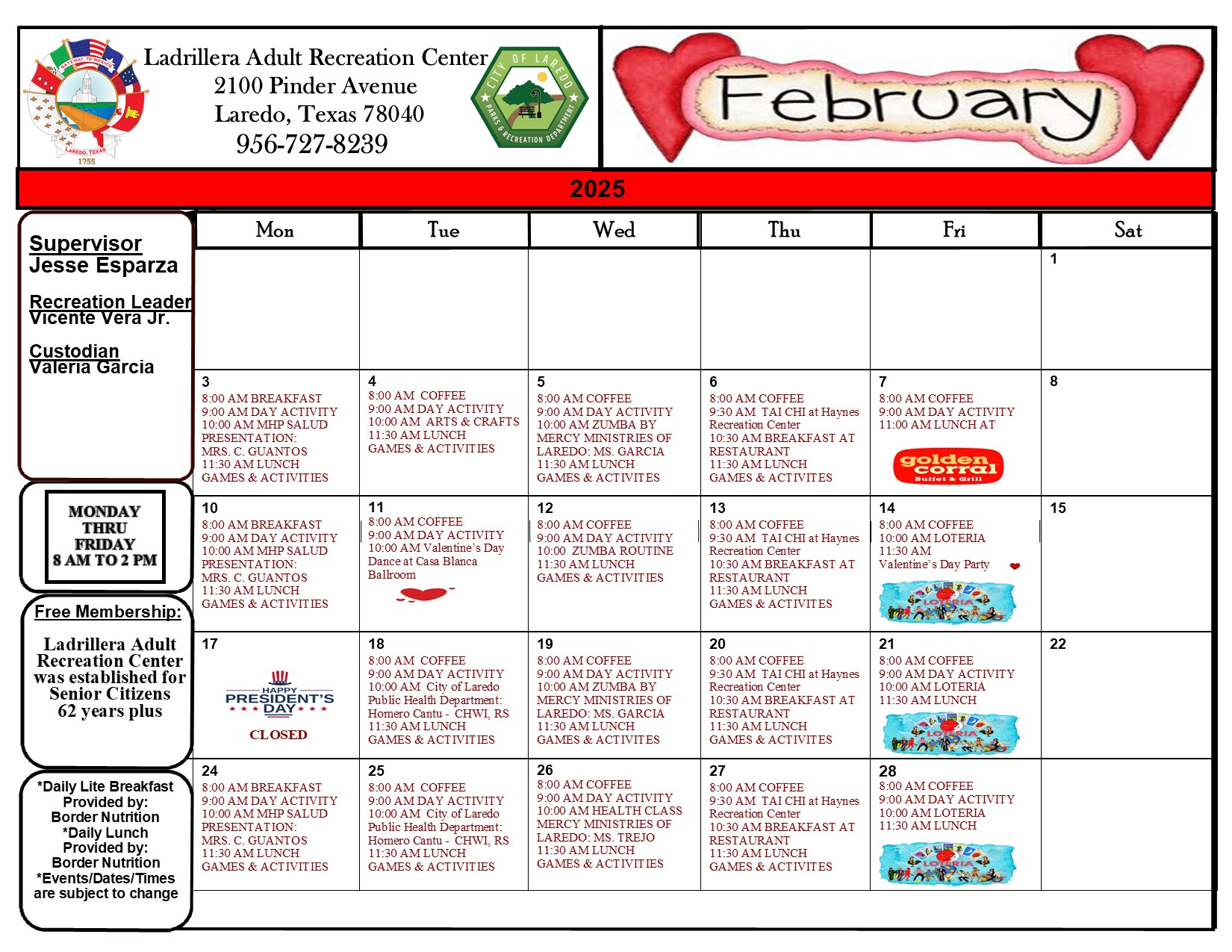 February 2025 Calendar Revised