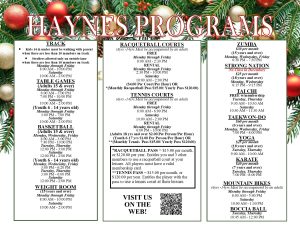 Haynes December 2025 Programs