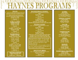 Haynes January 2025 Programs