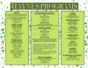 Haynes March 2025 Programs