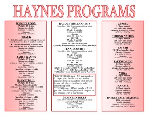 Haynes May 2024 Programs
