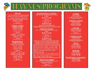 Haynes May 2025 Programs