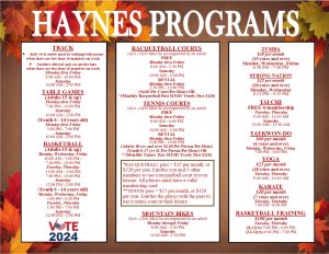 Haynes November 2024 Programs