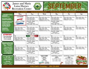Haynes September 2025 Calendar