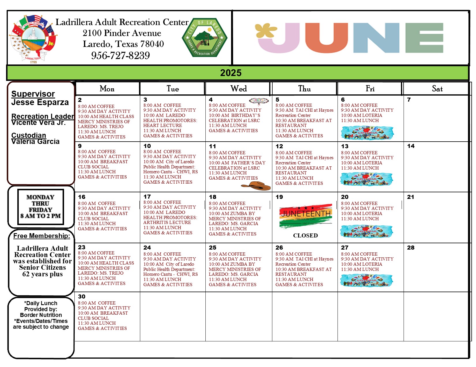 June 2025 Calendar